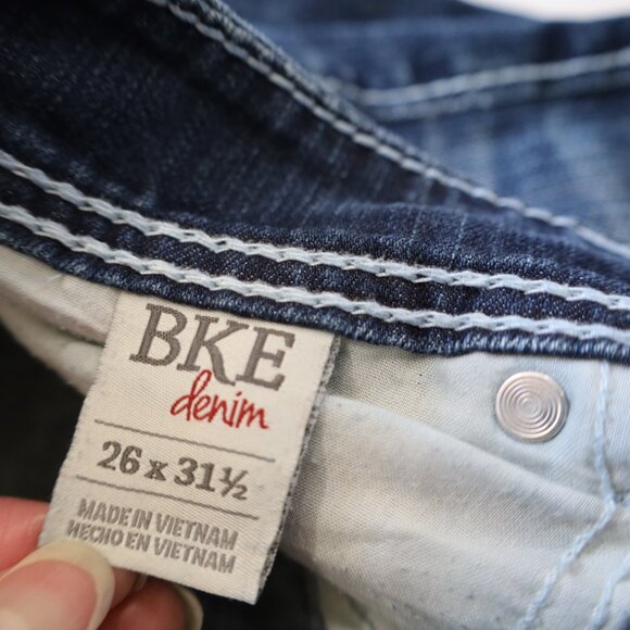 BKE Denim Jeans STELLA 26 R 26 x 31.5 Low Rise Boot Flare - Picture 5 of 9